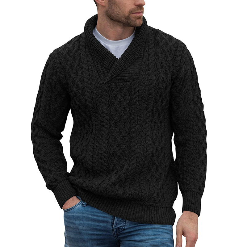 Мужская трикотажная одежда, новинка сезона осень-зима 2023, Модный пуловер в европейском и американском стиле
