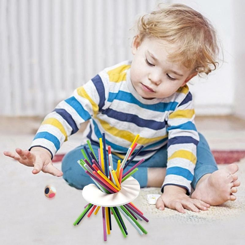 Color Matching Toys Sticks Wood 6 Colors Sorting Stick Toys 30pcs Natural Wood Educational Sorting Toy For Children Nursery Boys