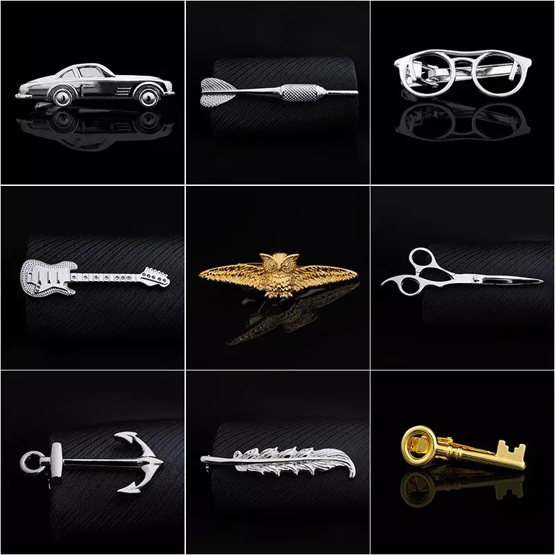 High Quality  Men Men Pure Copper  Tie Clip Bar Necktie Pin Clasp Clamp Wedding Charm Creative Gifts Clip  Mens Gifts Jewelry