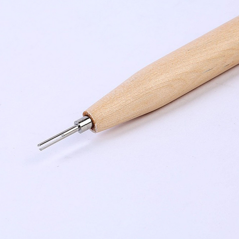 المعادن اللف إبرة القلم ، ورقة الحرف بكرة ، المتداول عدد وأدوات ، القطب الخشبي ، 6 قطعة