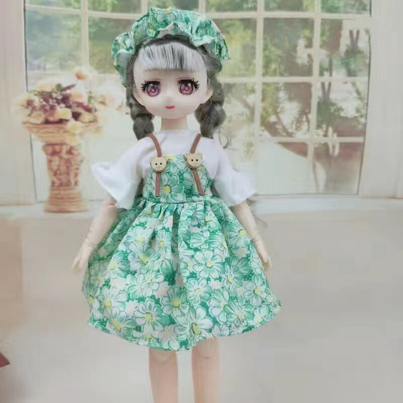 Bjd Mädchen Puppen 30cm kawaii 6 Punkte Gelenk bewegliche Puppen mit Mode Kleidung weiches Haar verkleiden Mädchen Spielzeug Geburtstags geschenk Puppe neu