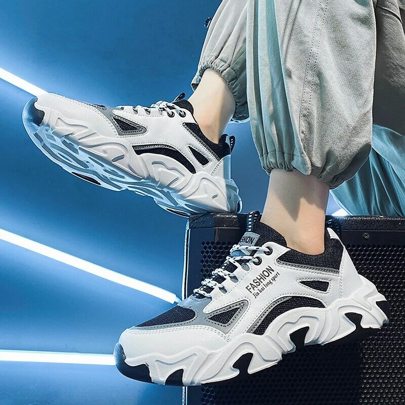 Anti-Slip Breathable Men's Casual Sneakers Comfortable Adult Teenagers Outdoor Running Shoes Walking Shoes School Sports Shoes