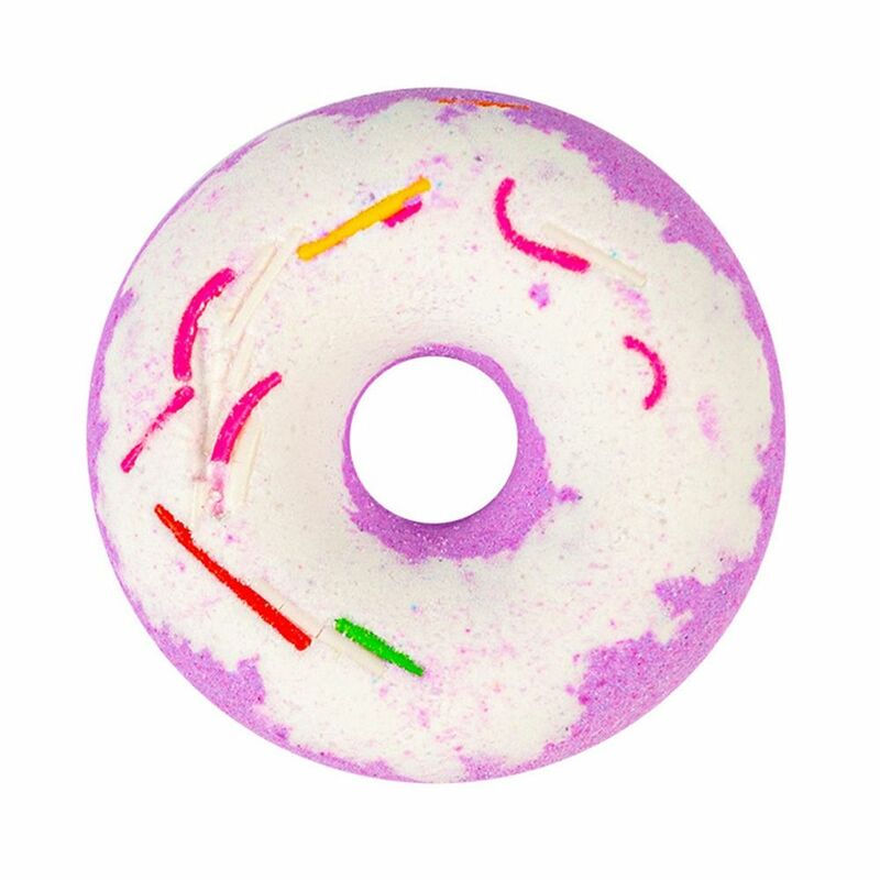 Bomba de baño de Donut de Color Adorable, bolas de sal de baño respetuosas con la piel, bombas de baño de burbujas humectadas suaves con olor a limón
