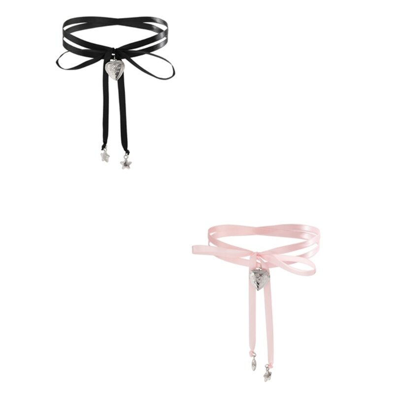Лента-колье для вечеринок в форме сердца, кулон-колье, ожерелье с ключицей, женский подарок