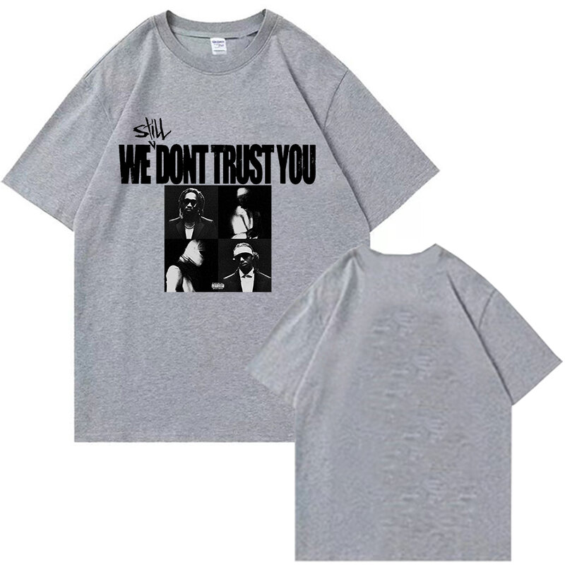 Wir vertrauen Ihnen immer noch nicht auf zukünftige U-Bahn boomende Vintage T-Shirt O-Ausschnitt Kurzarm hemden Fans Geschenk