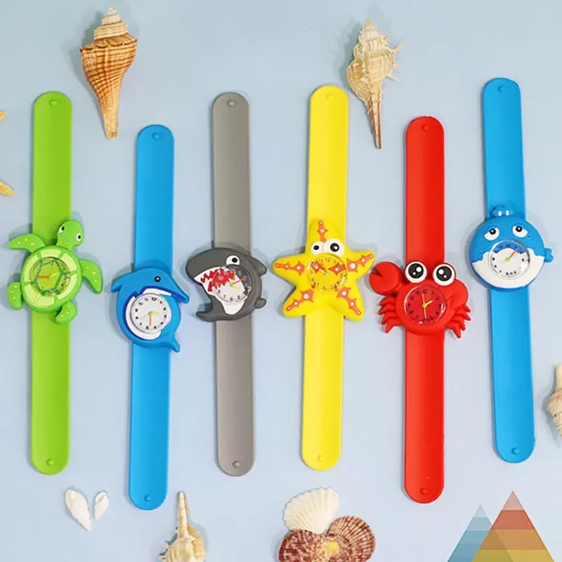 1-17 anni orologio per bambini Unisex Ocean Fish Series Baby Look Time Toy Kids Slap Watch orologio da squalo carino regalo di compleanno per bambini