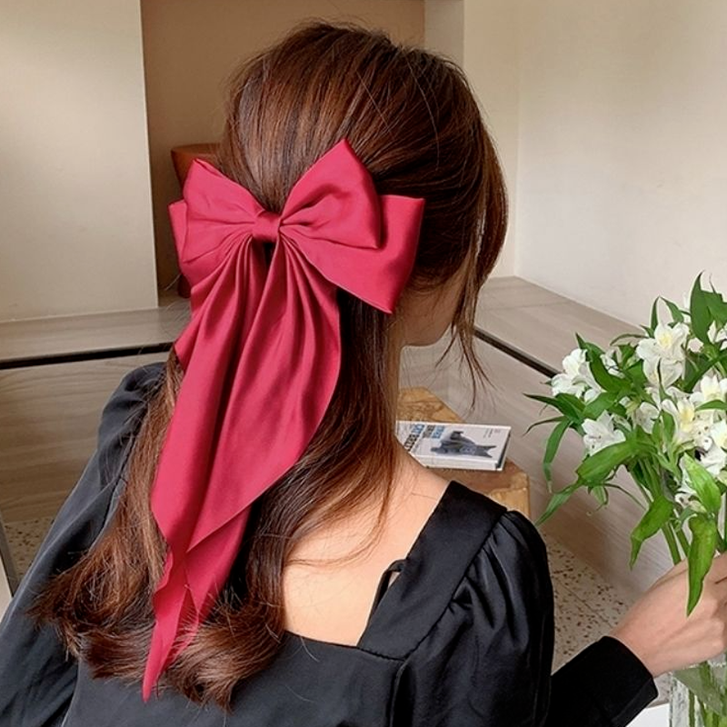 Copricapo donna fiocco solido Slip per capelli temperamento semplice versione coreana vendita calda moda Casual accessori per le vacanze per le signore nuovo
