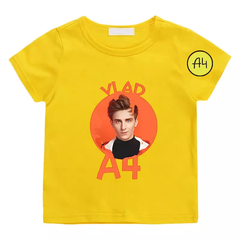 Мерч А4 VladA4, милая мультяшная Женская Повседневная футболка с мангой, кавайная футболка из 100% хлопка для мальчиков и девочек, комиксная футболка большого размера