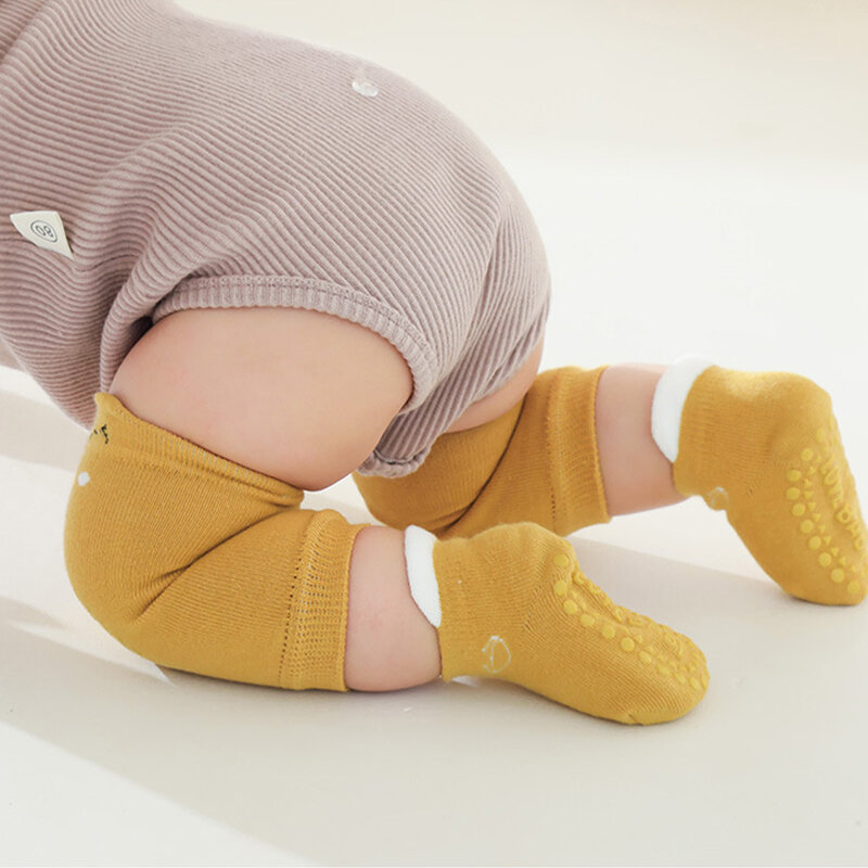 Summer Baby Knee Pads Socks Set Cartoon Anti-slip Socks Kid Crawling Safety Floor Socks Kneecap Walking Protector for Girls Boys