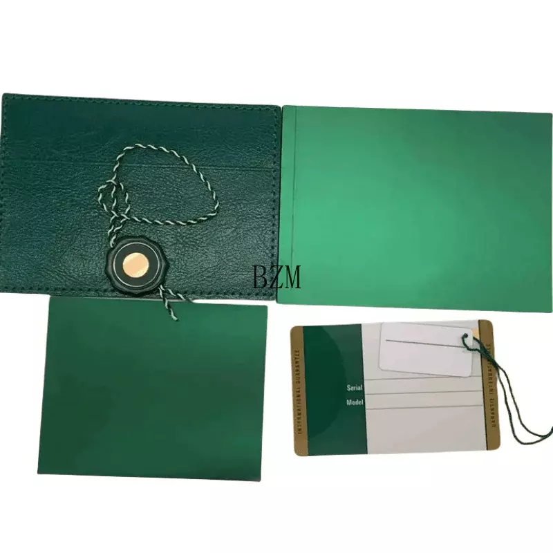 緑のセキュリティ保証カード,NFC,反forgeryおよび蛍光ラベル,シリアルタグ,時計ボックスなし,高品質,ギフト