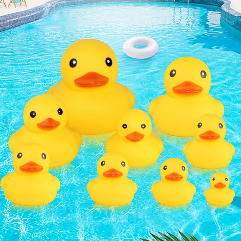 Baby Bath Toys Cute Duck Baby Gift Bathroom Rubber Large Yellow Duck Bathing Playing Water Kawaii Squeeze Float Ducks