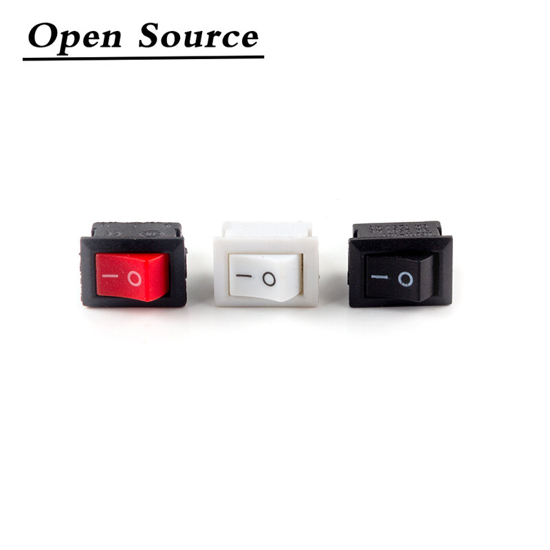 押しボタンスイッチ10x 15mm,3a,250v,kcd11,スナップオン/オフスイッチ10x15mm,黒,赤,白,5/10個