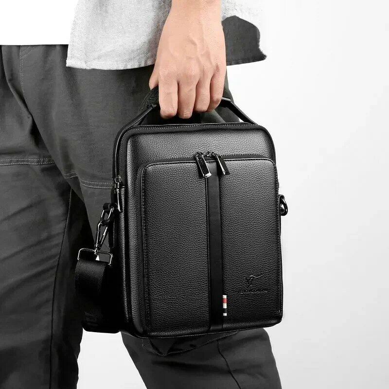 Moda ombro mensageiro dos homens saco de couro do plutônio escritório trabalho negócios para bolsa marca masculina crossbody saco portafolio retro 2022