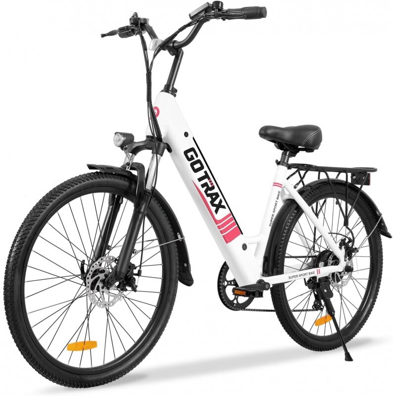 Gotrax 26 "Elektro fahrrad, maximale Reichweite 30 Meilen (Pedal-assist1) & 15.5/20mph Leistung von 250/350w, 3 Fahrmodi und einstellbare s