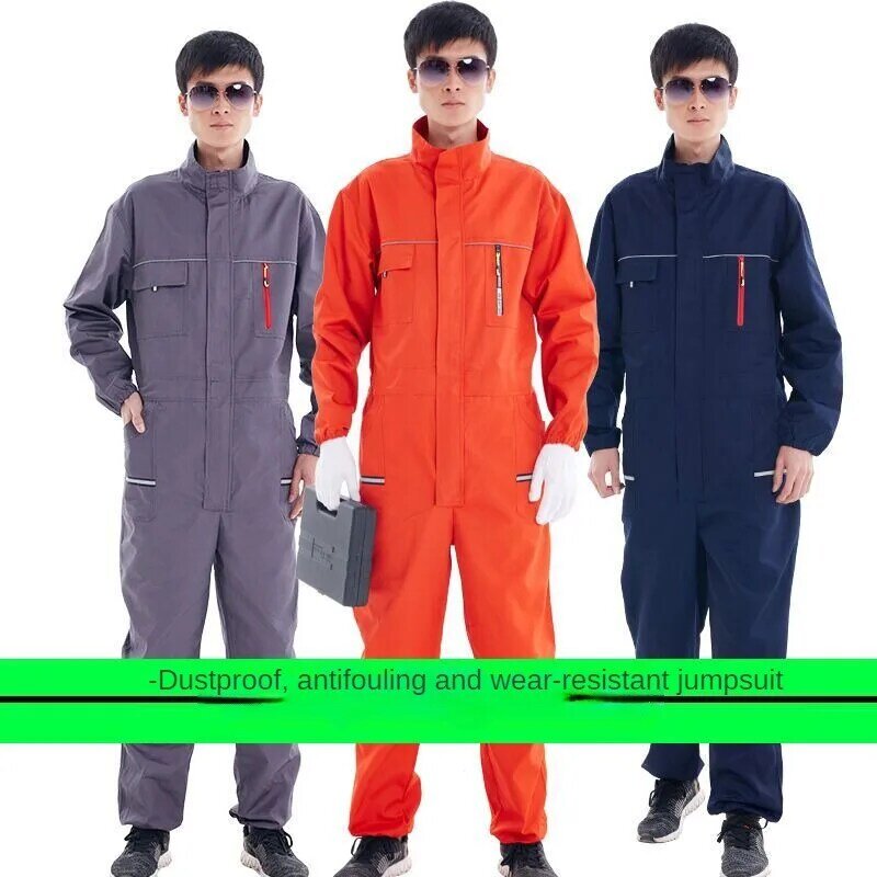 One Piece Work Trousers Dust-proof Wear-resistant Loose Car Repair Safety Coveralls Labor Protection Clothing Jumpsuit
