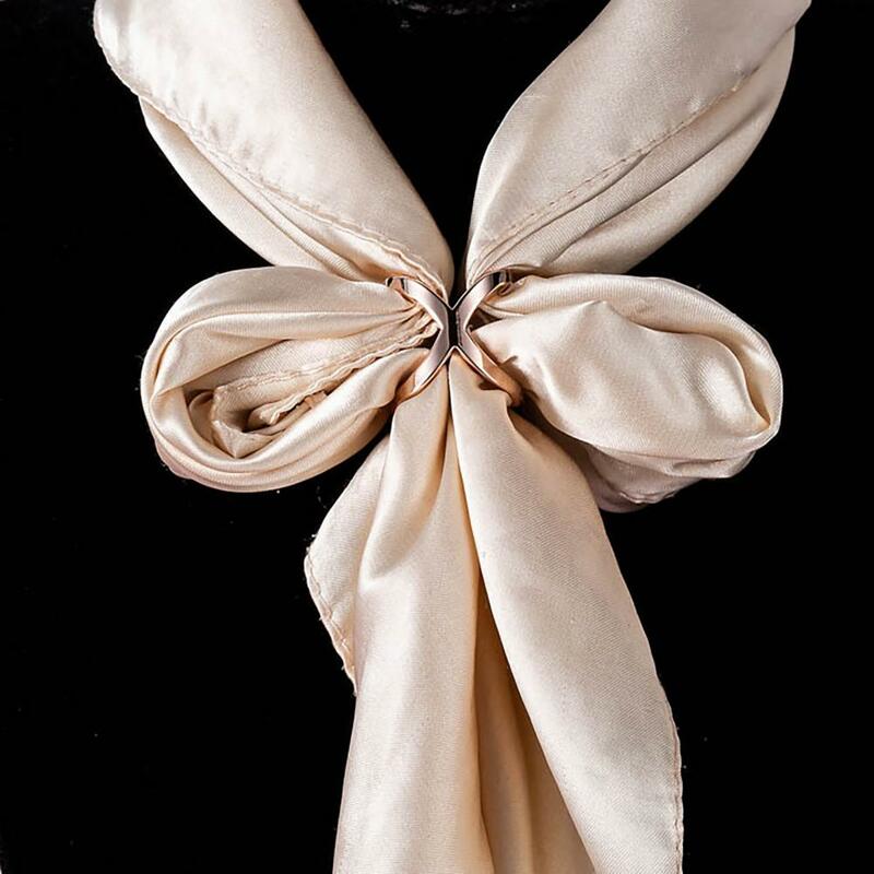 Hebilla de bufanda en forma de X para mujer, soporte de hebilla de Chal, broches de Metal, anillo hueco, Cruz, elegante, multiusos, 3 piezas por juego