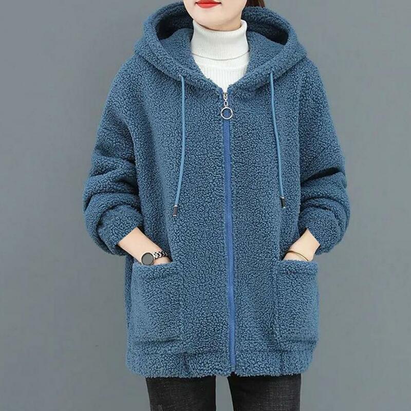 멋진 여성 코트 루즈 아우터, 여성 재킷, 부드러운 플리스 레이디 겨울 코트