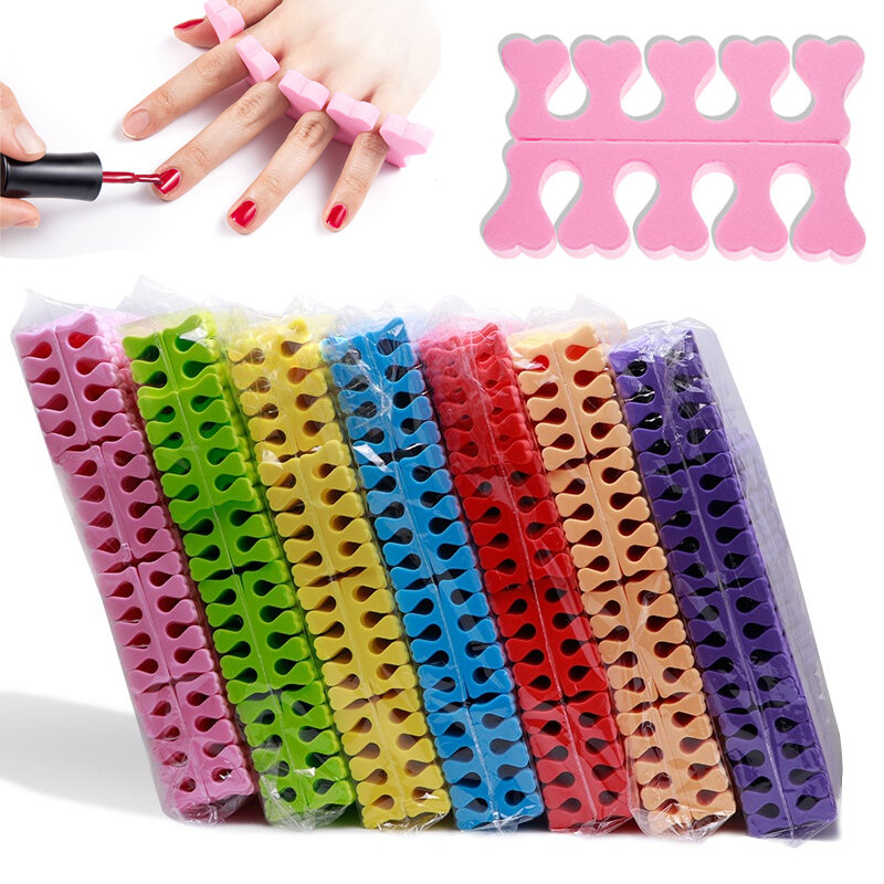 50/100/200Pcs Soft Nail Art Toe Separators Fingers Foots Sponge UV Gel Polish Beauty Tools Manicure Pedicure Pack Nail Kits