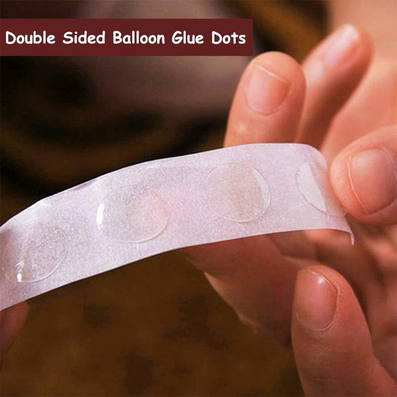 Rollo de 1/10 puntos adhesivos de doble cara, cinta adhesiva de globo extraíble transparente, pegamento para manualidades Diy, decoración de fiesta de cumpleaños y boda