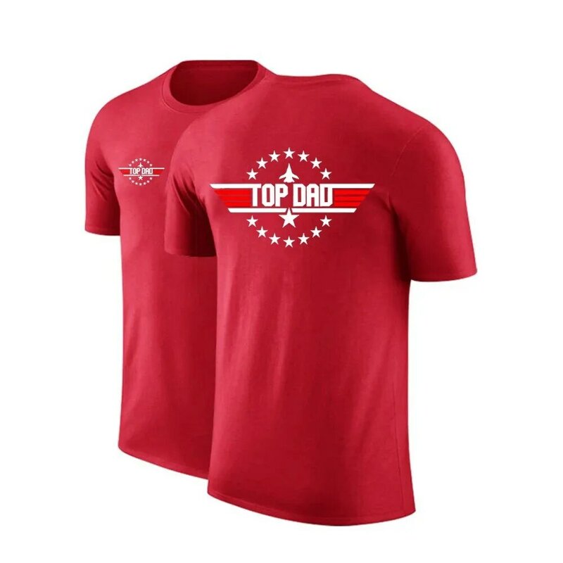 Camiseta de filme top DAD Top Gun masculina, manga curta comum, gola redonda, impressão casual, confortável, de alta qualidade, verão, 2022