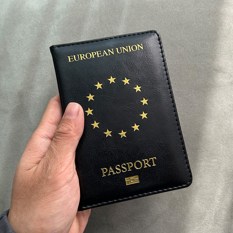 couverture de passeport personalisé, étuis pour passeport de l'union européenne
