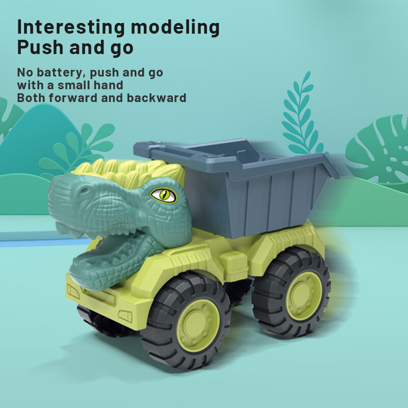 Children's Simulated Dinosaur Sliding Engineering Vehicle