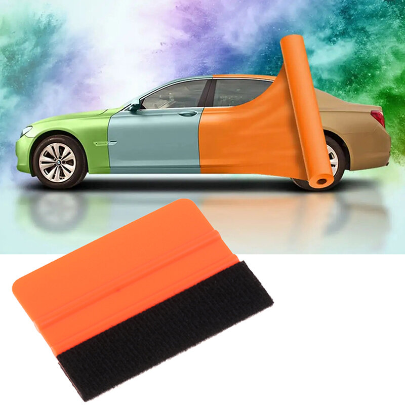 1 buah Squeegee pengikis tepi kain pengeruk stiker mobil pembungkus vinil & Alat warna Pro plastik lembut alat Spatula pembungkus