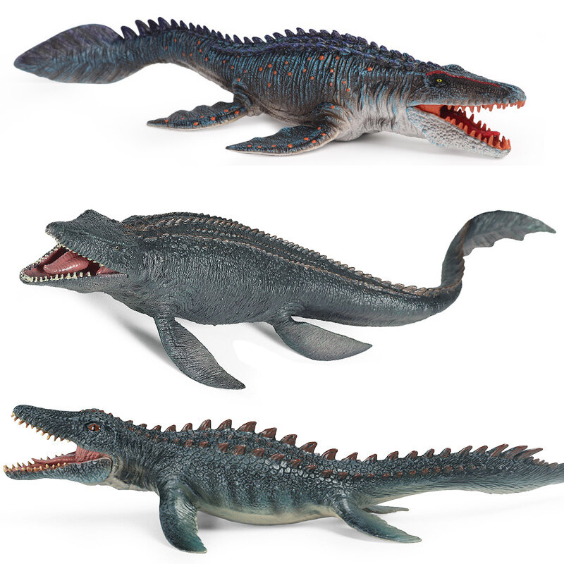 المحيط البحرية الحياة محاكاة ديناصور نماذج للحيوانات بلاسيوساور موساسوروس عمل أرقام الجوراسي دينوساورو العالم نموذج لعبة أطفال
