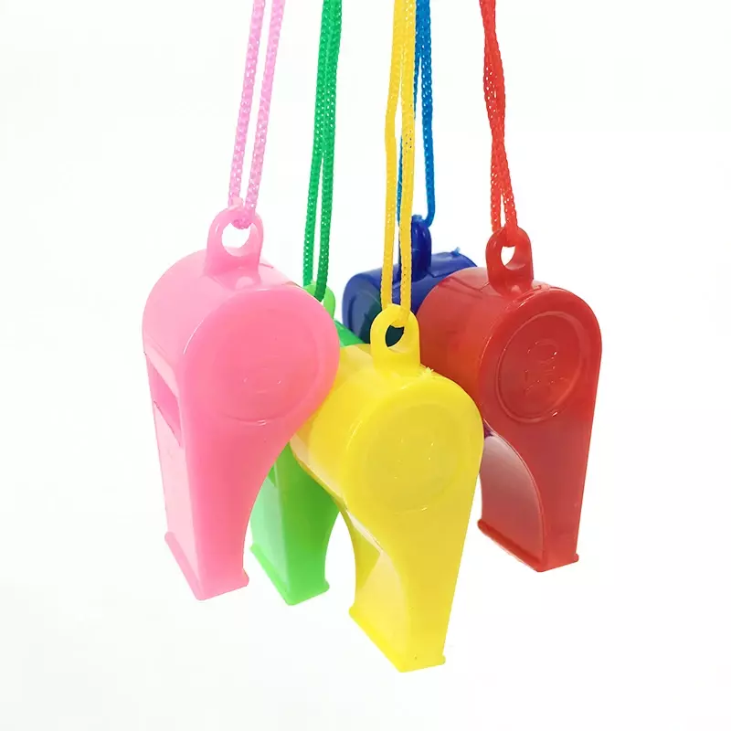 Mini Plastic Fluitje Met Touw Voor Kinderen Professioneel Voetbal Basketbal Cheerleading Scheidsrechter Fluit Kinderen Speelgoed Geschenken