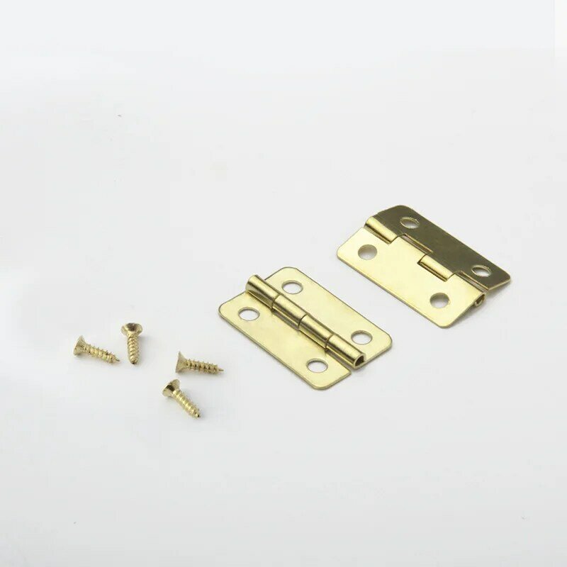 Dobradiça pequena do ferro para o armário diminuto, canto arredondado, dourado minúsculo, encaixes pequenos da mobília, metal 270 °, 1:12