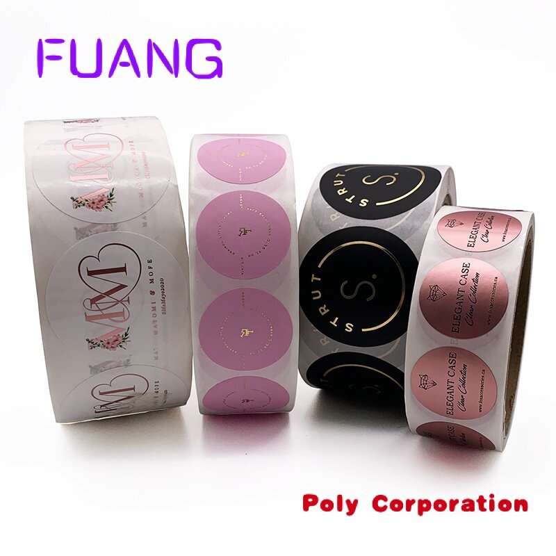 Custom  Manufacturers Custom Private Brand Name Printing Logo Adhesive Roll Labels Stickers For Packaging