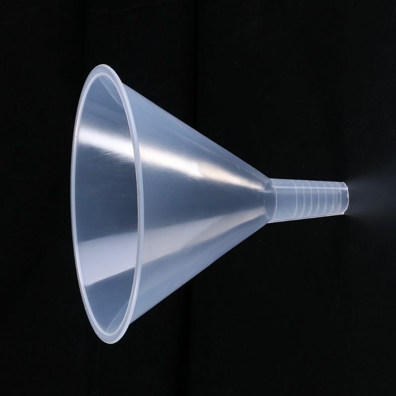 150mm Plastic White Transparent Funnel For Garage / Car Liquids / Laboratory / Kitchen