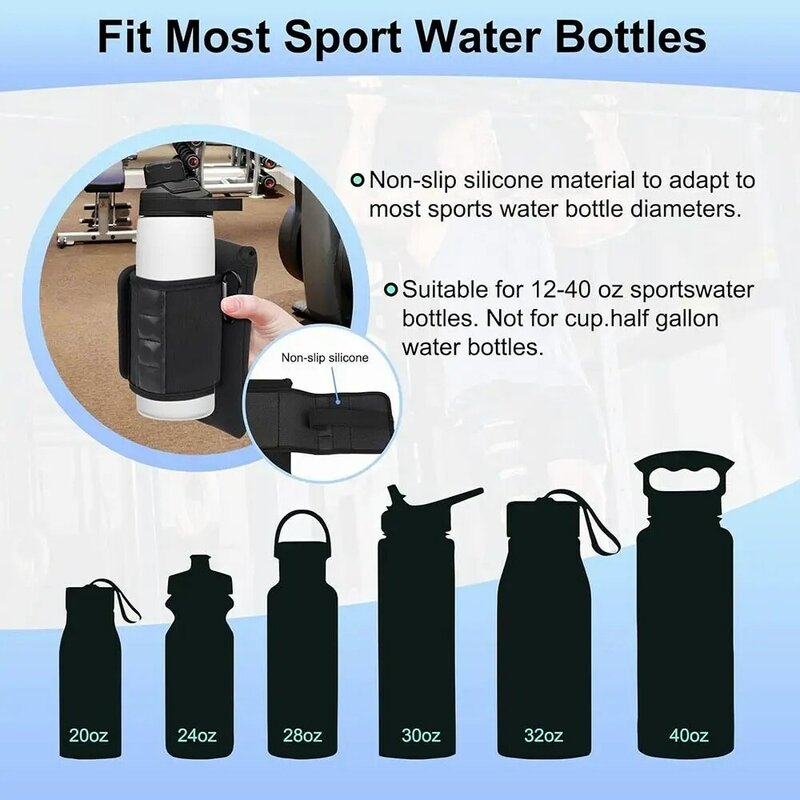 Универсальный рукав для бутылки с водой, многоразовая Водонепроницаемая эластичная Магнитная сумка для тренажерного зала, аксессуары для спортзала, карманы для бутылки с водой