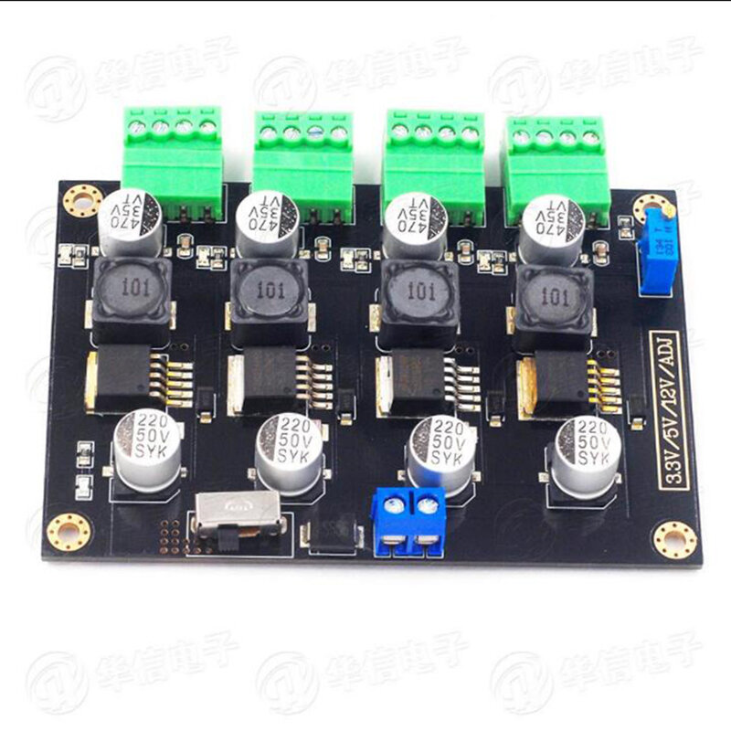 LM2596 multi-channel switching power supply 3.3V/5V/12V/ADJ adjustable voltage output power module