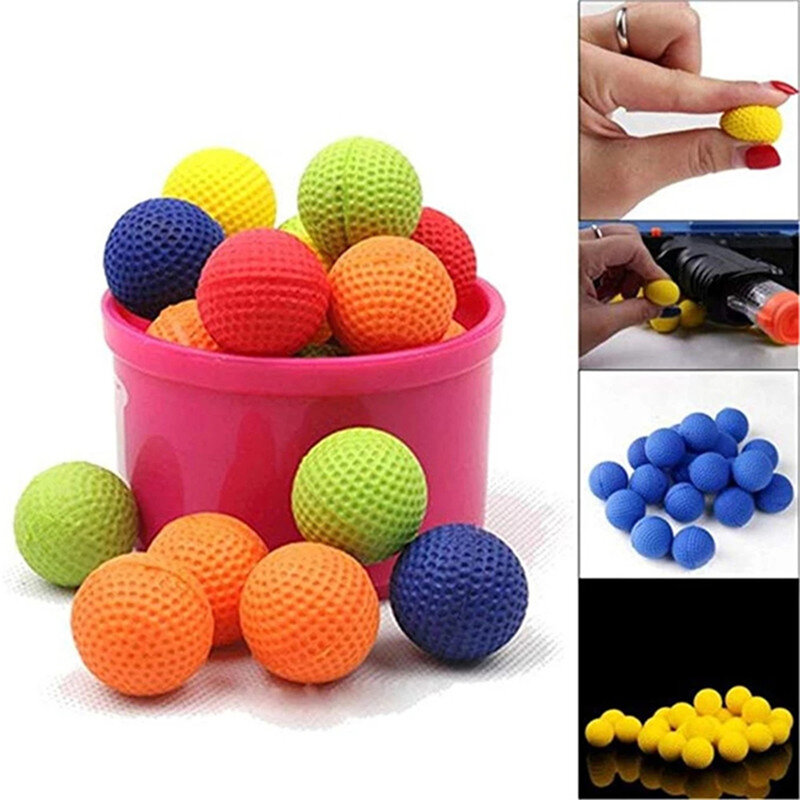 Balas de bola redonda Recarga Dardos Pack para Nerf Rival Series, amarelo, azul, vermelho, verde, laranja, 25pcs