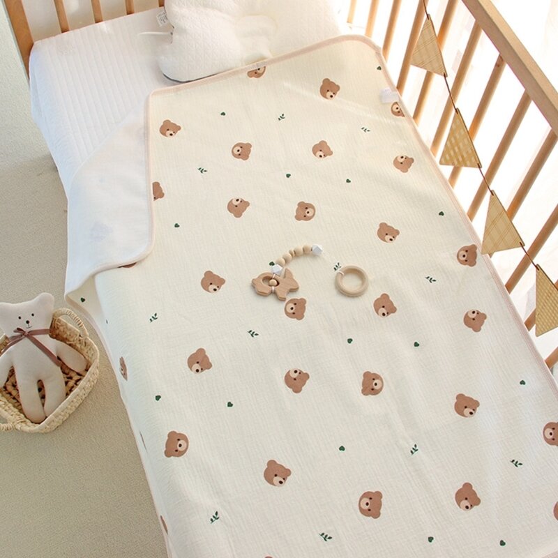 Cambiador pañales transpirable, Protector cama impermeable para recién nacidos y bebés