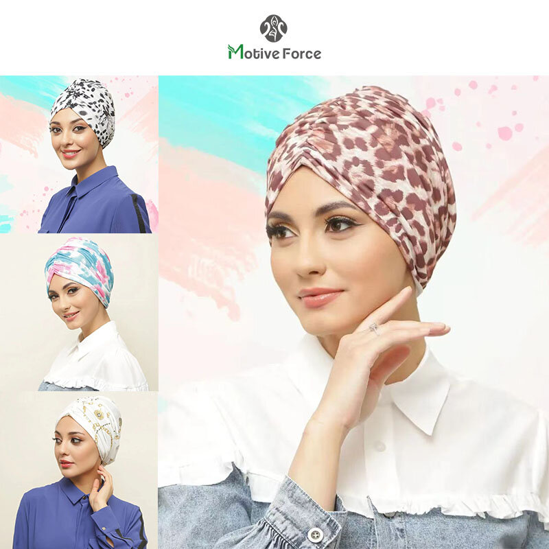 Turbante istantaneo musulmano Abaya Hijab Undercap Abayas Hijabs Cap per donna Jersey abito islamico donna turbanti Crinkle Head Wrap Scar