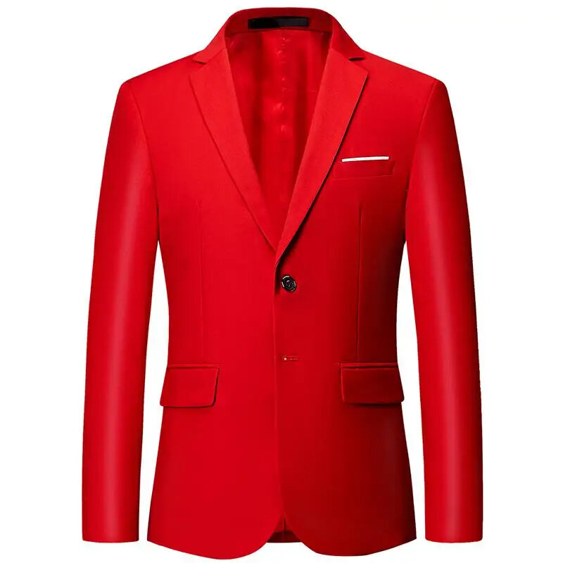 T167 Formal Jacket Two Long Sleeve Korean Men's Blazer Office Clothing Wedding Blazer