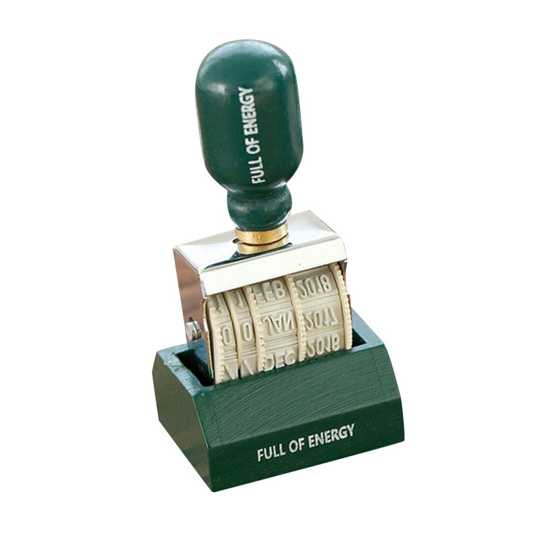 Stempel tanggal tombol perangko DIY kerajinan buku tempel perlengkapan tangan untuk buku tempel portabel segel tanggal segel Digital