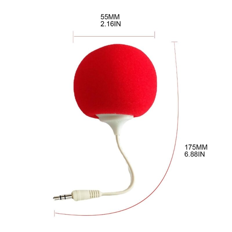 Przenośny głośnik Głośnik kształcie kulki gąbczastej 3,5 mm do akademika, domowego biura Dropship