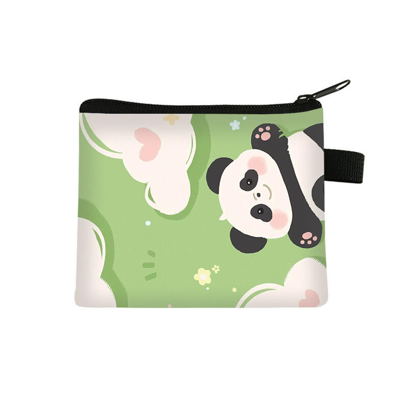 Panda série Coin Purse para estudante, saco de cartão infantil, saco de armazenamento bonito, saco de auscultadores, mini carteira, Pochette Little Bag, novo