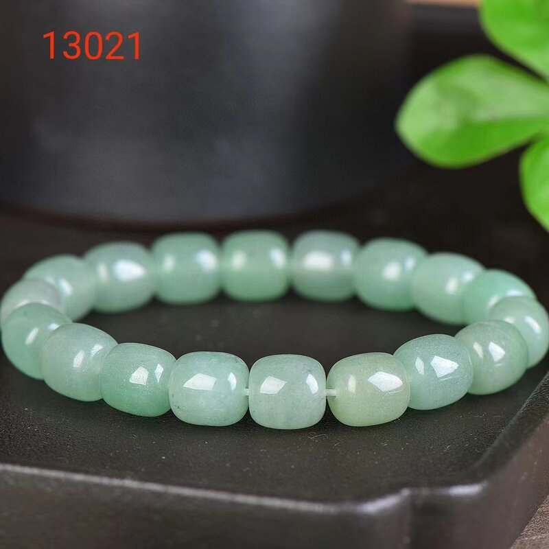 Awenturyn Jade Apple Beads Hand Chain Natural Green Stone Bransoletka damska Elastyczna bransoletka Biżuteria Stylowe akcesoria z kamieni szlachetnych