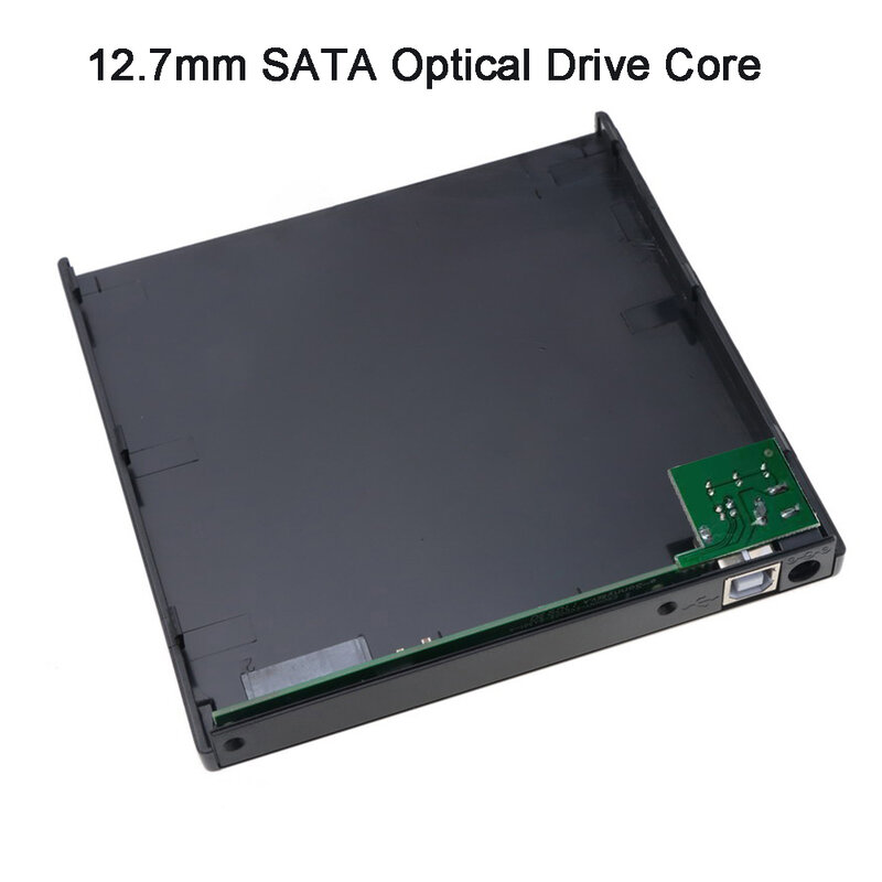 USB 2.0 12.7mm DVD ไดรฟ์ออปติคอลภายนอก SATA ไปยัง USB เคสภายนอกสำหรับแล็ปท็อปโน้ตบุ๊คที่ไม่มีไดรฟ์