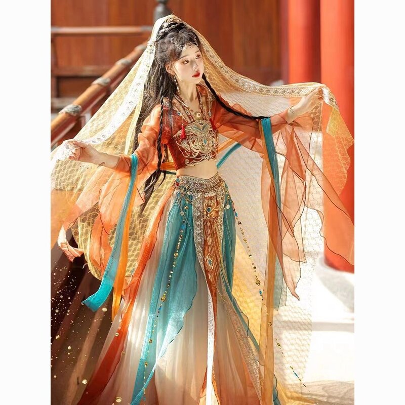 女性のための中国のスタイルのダンスコスチューム,ダンス服,ダンジョスタイル,フランスの王女の服,エキゾチックな写真,中国の服