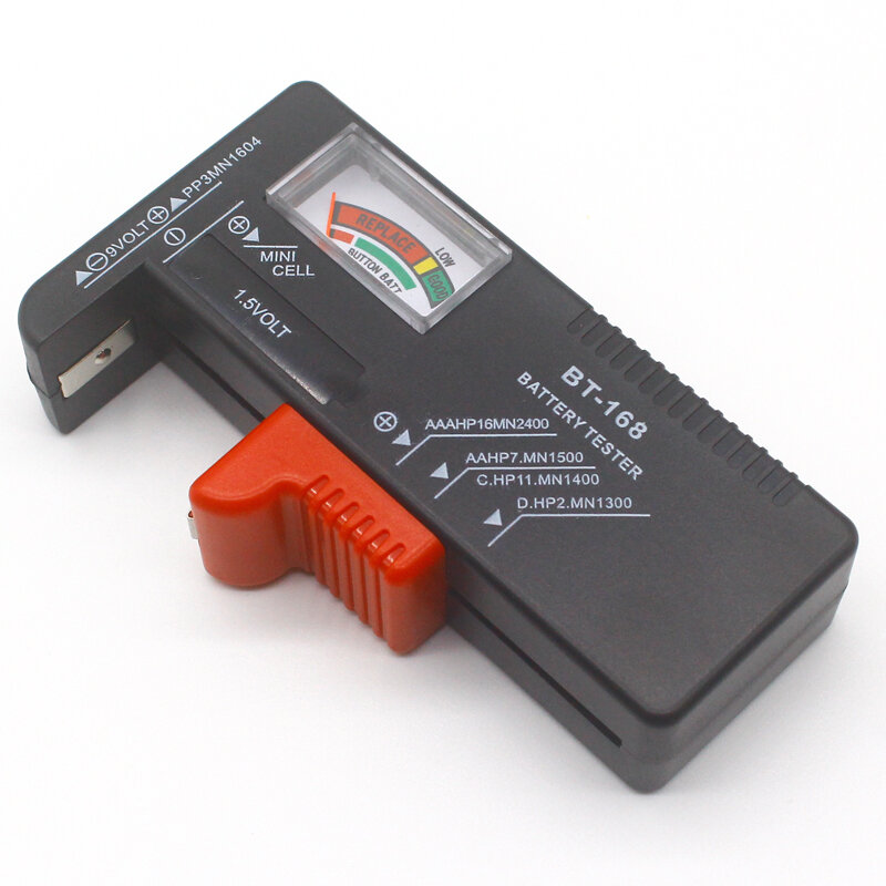 BT-168 범용 버튼 셀 배터리 컬러 코드 미터, 전압 테스터 검사기, BT168 전원 표시, AA, AAA, C, D, 9V, 1.5V 배터리