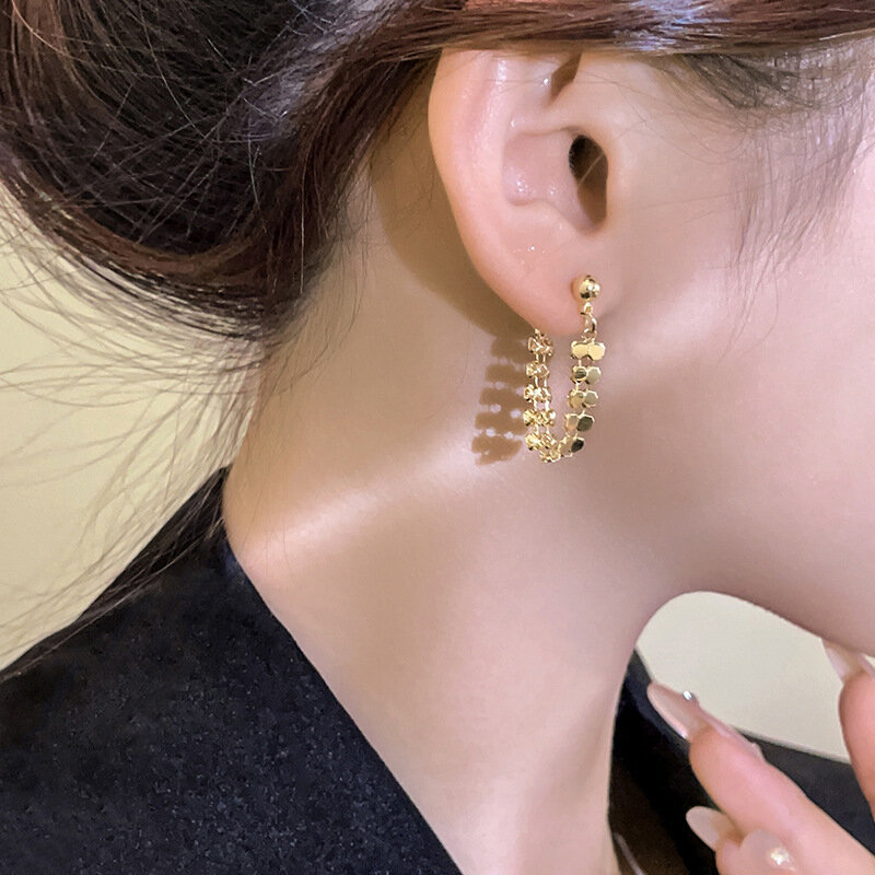 New Fashion Design Zircon Leaf Earrings For Women Jewelry Wedding Party Premium Gift