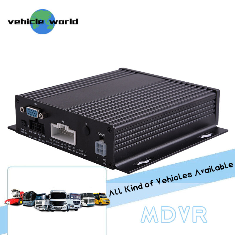 DVR móvel com único cartão do SD, GPS, carro MDVR, ônibus e caminhão, 2 Ch, 1080P, AHD, H.264, canal 4