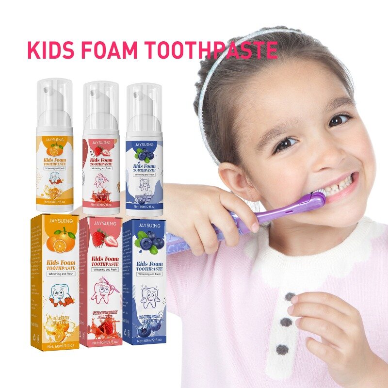 Children's Foam Toothpaste Teeth Mousse Toothpaste Oral Cleaning Household Daily Stain Removal Fruit Flavor Kids Teeth Care