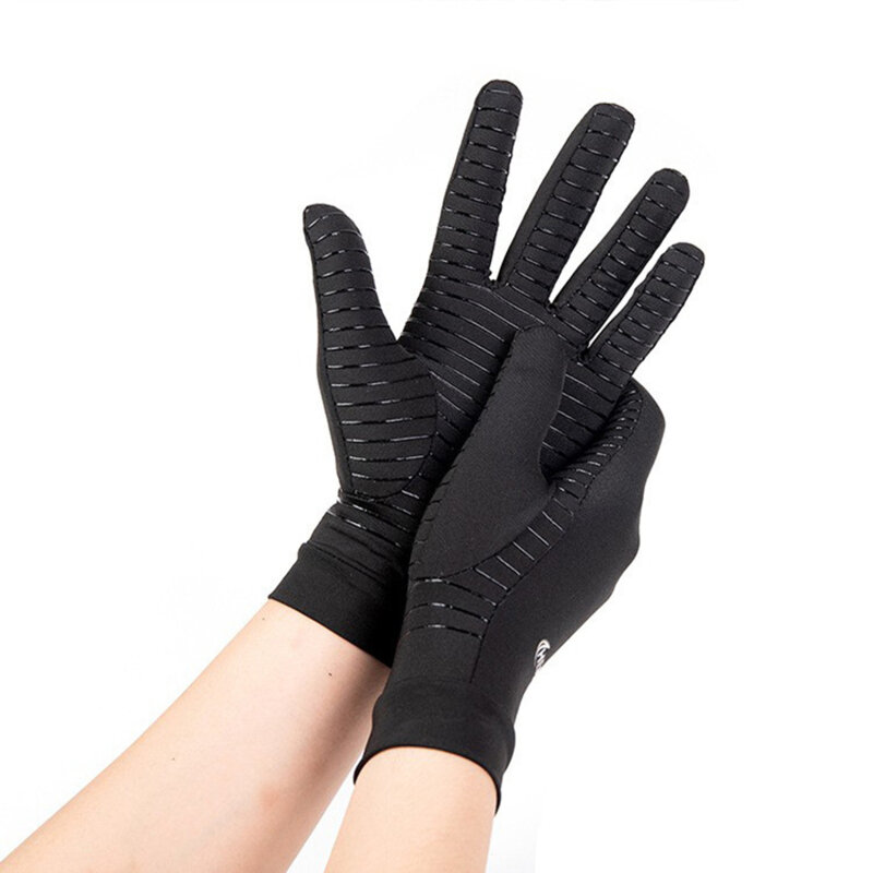 Мужские перчатки, зимние теплые велосипедные перчатки из меди и спандекса для сенсорных экранов