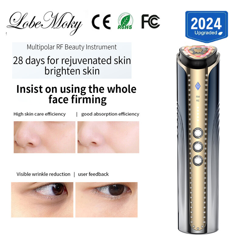 Lobemoky 2024 RF beauty health Instrument Facial Machine Skin Care Anti Aging Device Multi-functional Home Use Beauty Equipment
